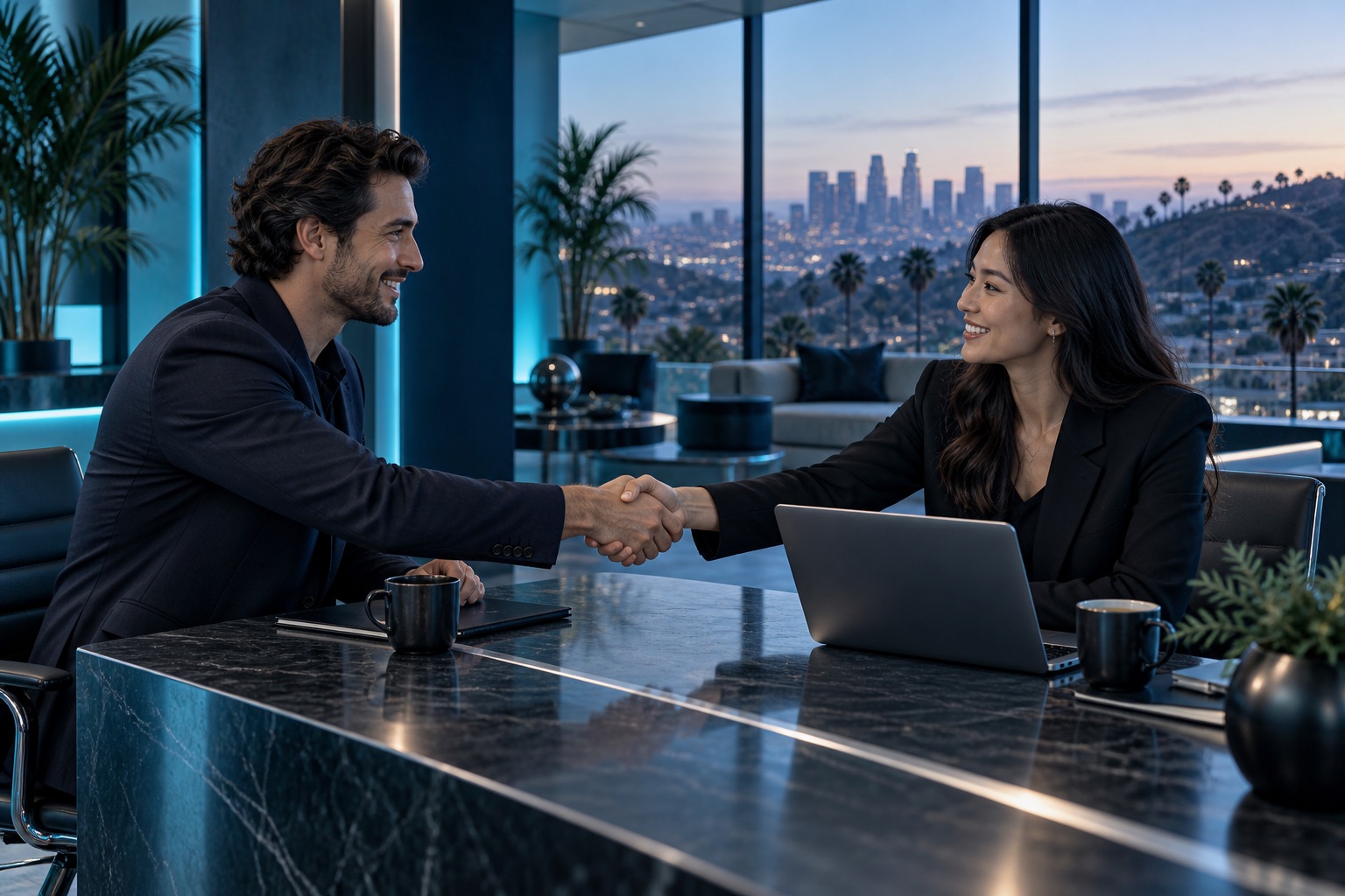 Illustrative welcome-partnership scene for XMLA website services