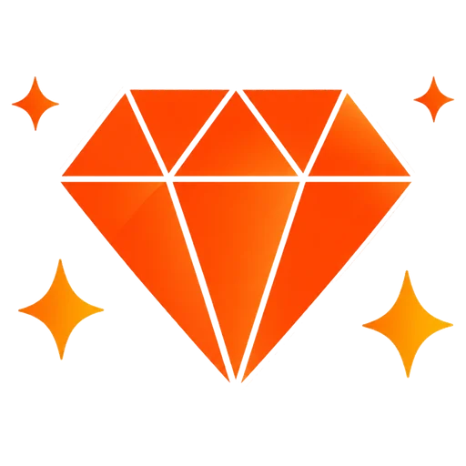 Complete brand refresh gemstone illustration