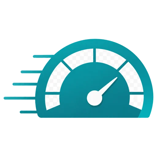 Performance optimization speedometer illustration