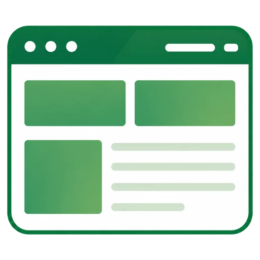 Website facelift layout illustration