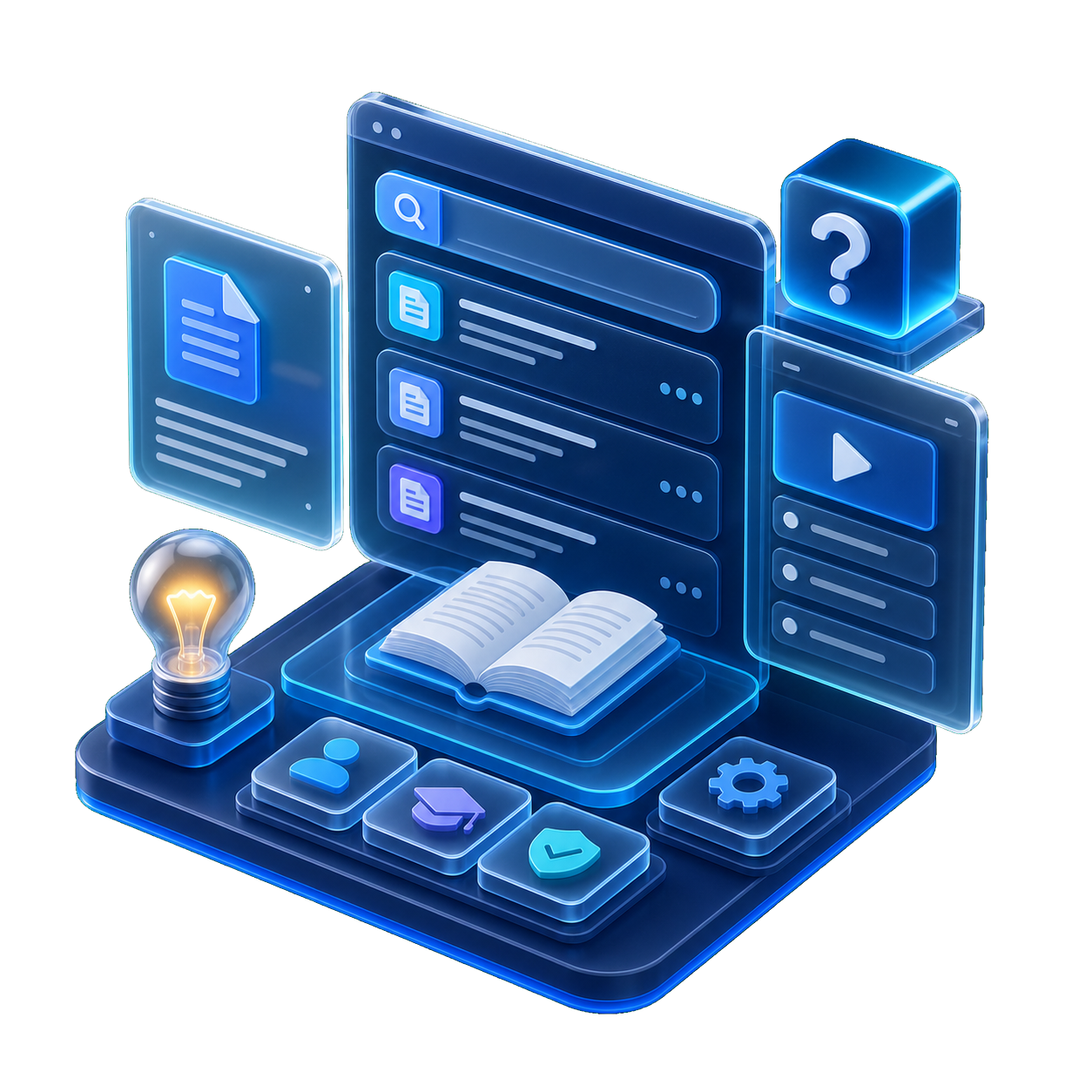 3D rendered knowledge and resource workspace