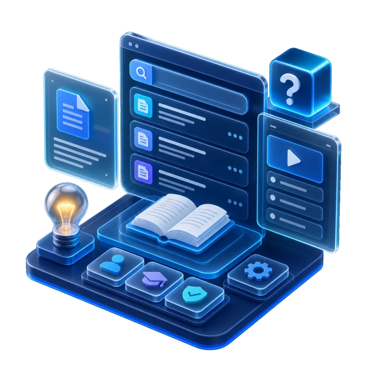 3D rendered knowledge and resource workspace