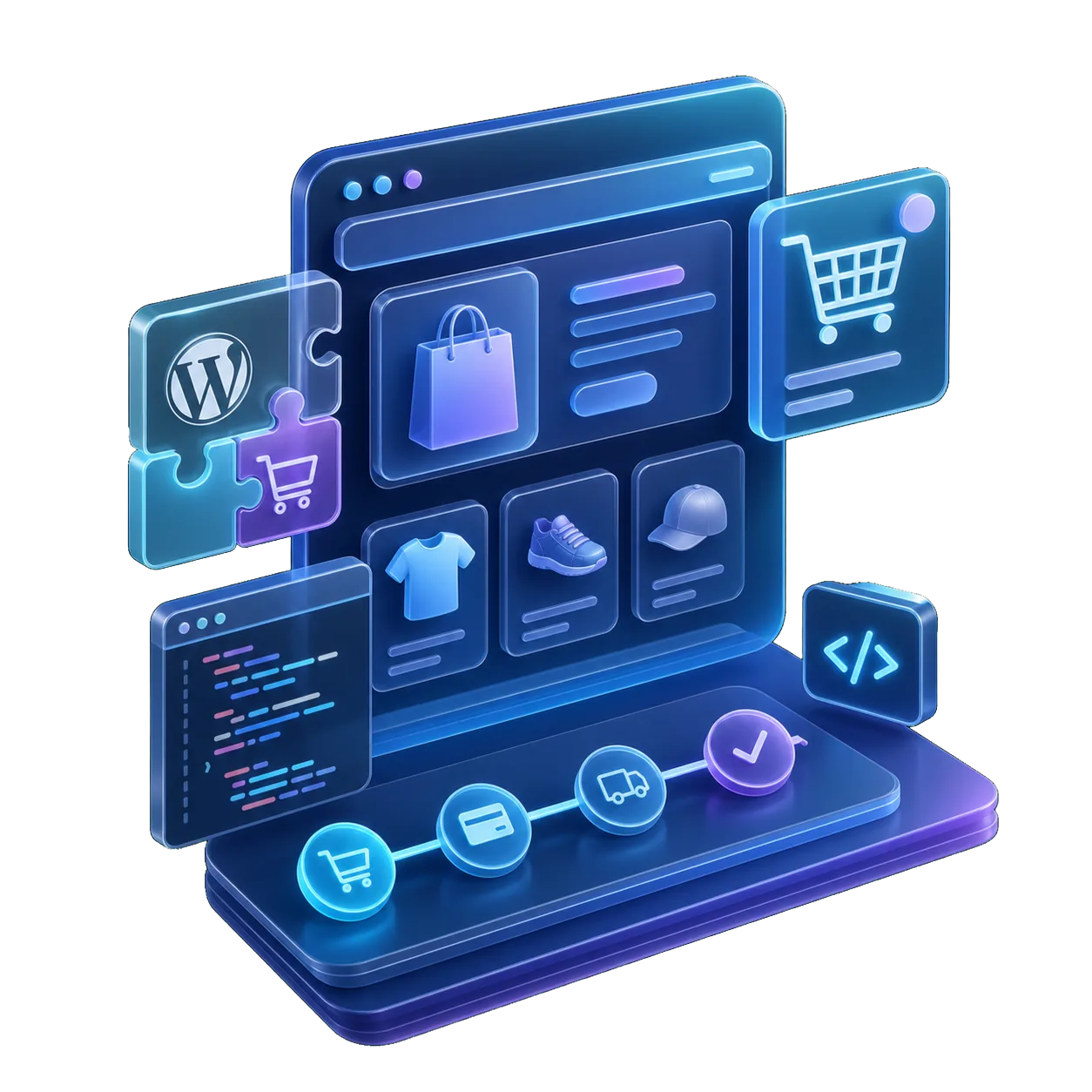 Isometric 3D before and after website facelift design interface