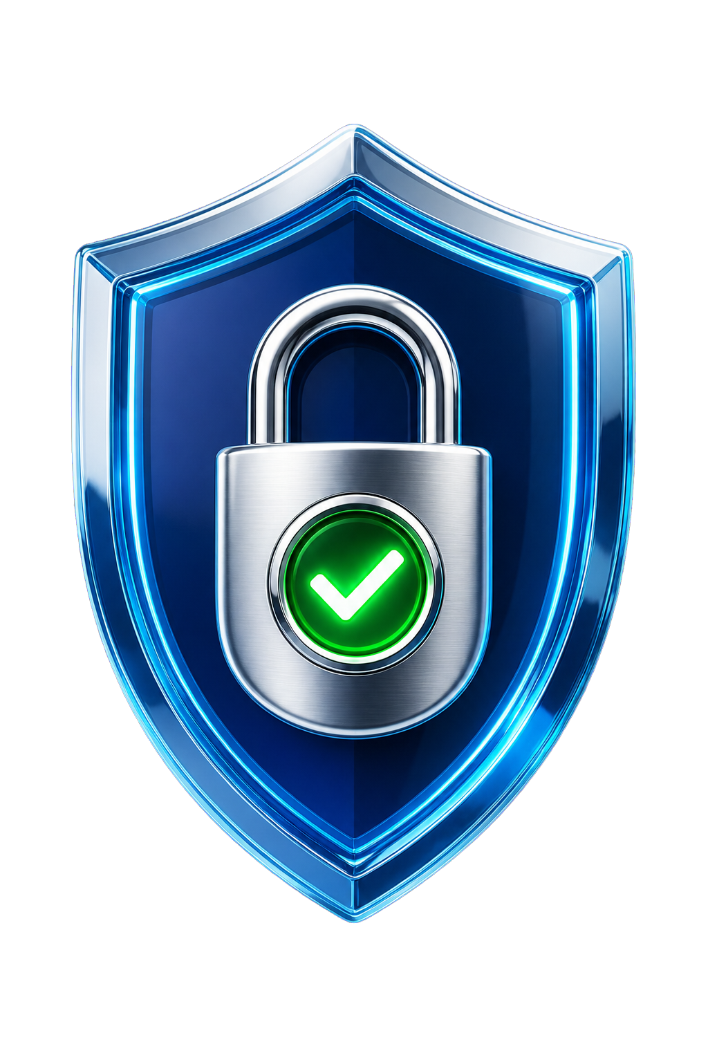 Three-dimensional secure shield with lock and verified check
