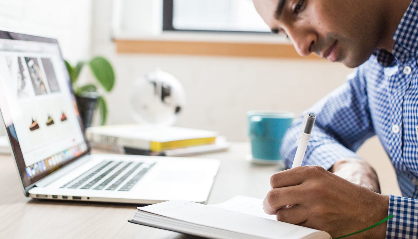 Man taking notes