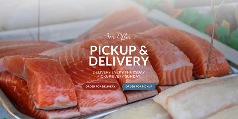 Assortment of fresh fish at Fresh Fish Fanatics seafood market