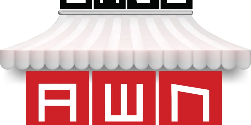 SaveAwn Company Logo in Blue and White Colors