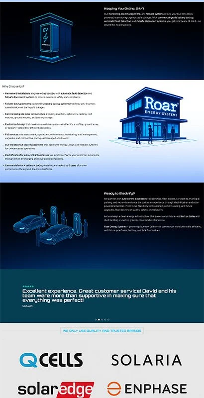 Roar Energy Systems logo showcasing innovative energy solutions with vibrant design