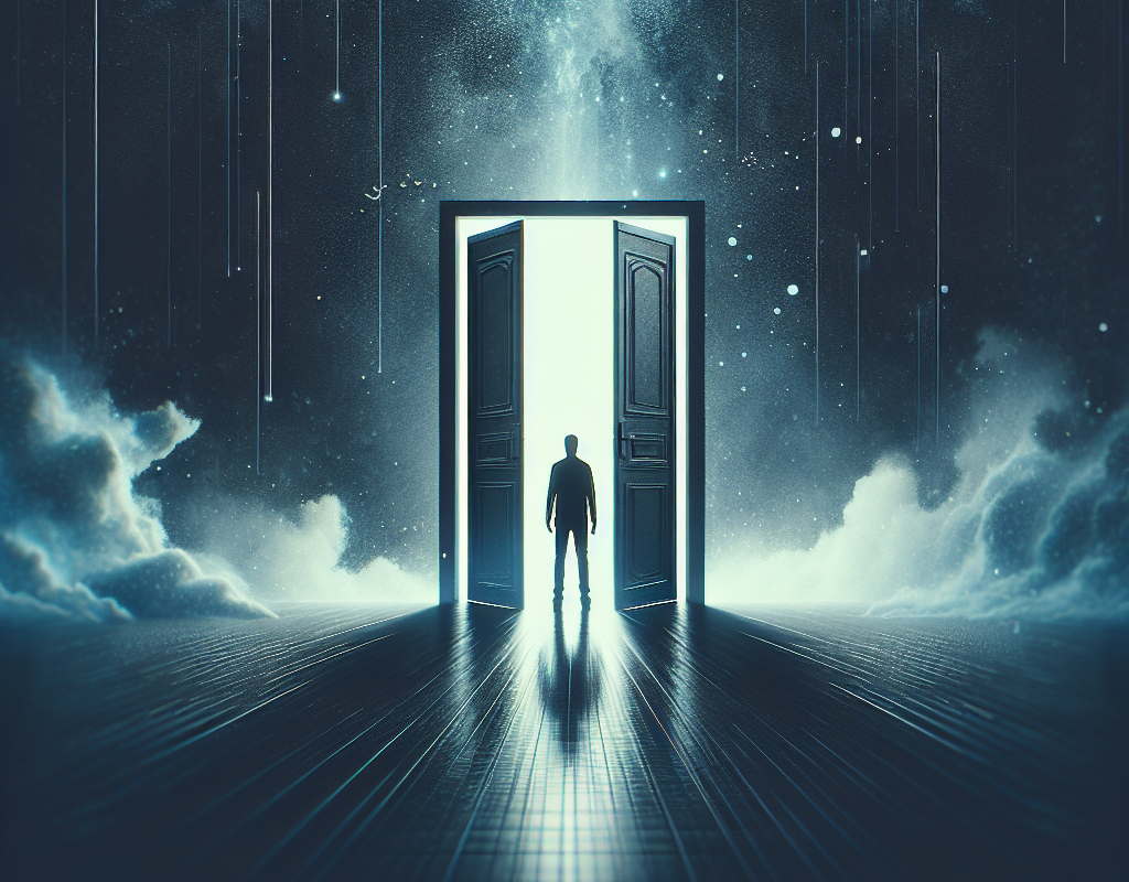 Promotional poster for 'Door', a short film by Suzanne Whang and Jeff Vezain