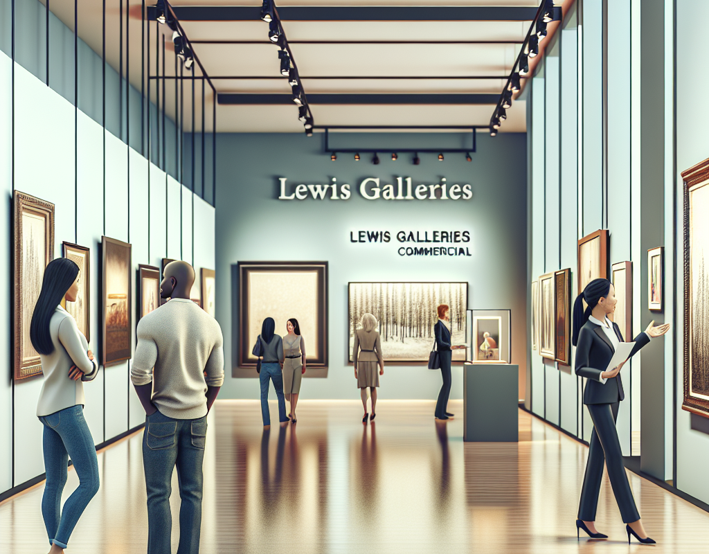 Engaging artwork on display at Lewis Galleries, showcasing virtual tour exhibits