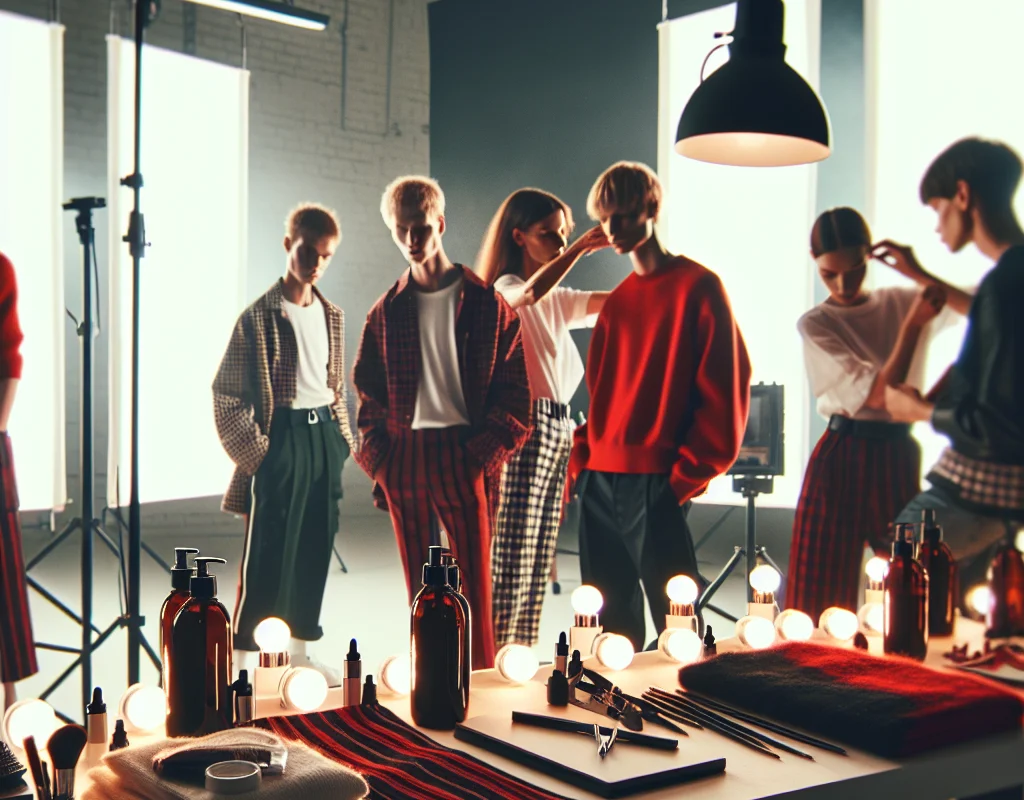 Behind the scenes of Fashion Shoot for Beauty by Red showcasing trendy styles and beauty photography