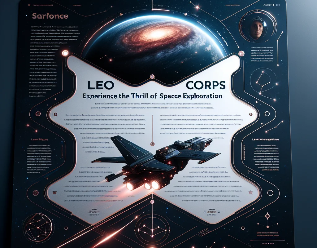 Leo Corps spaceship poised for launch, ready for thrilling space exploration journey