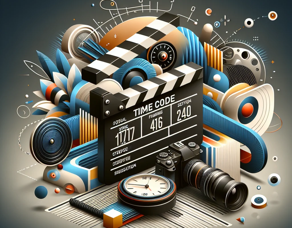 Time Code cover image depicting an insightful journey into video production, featuring filmmaking insights