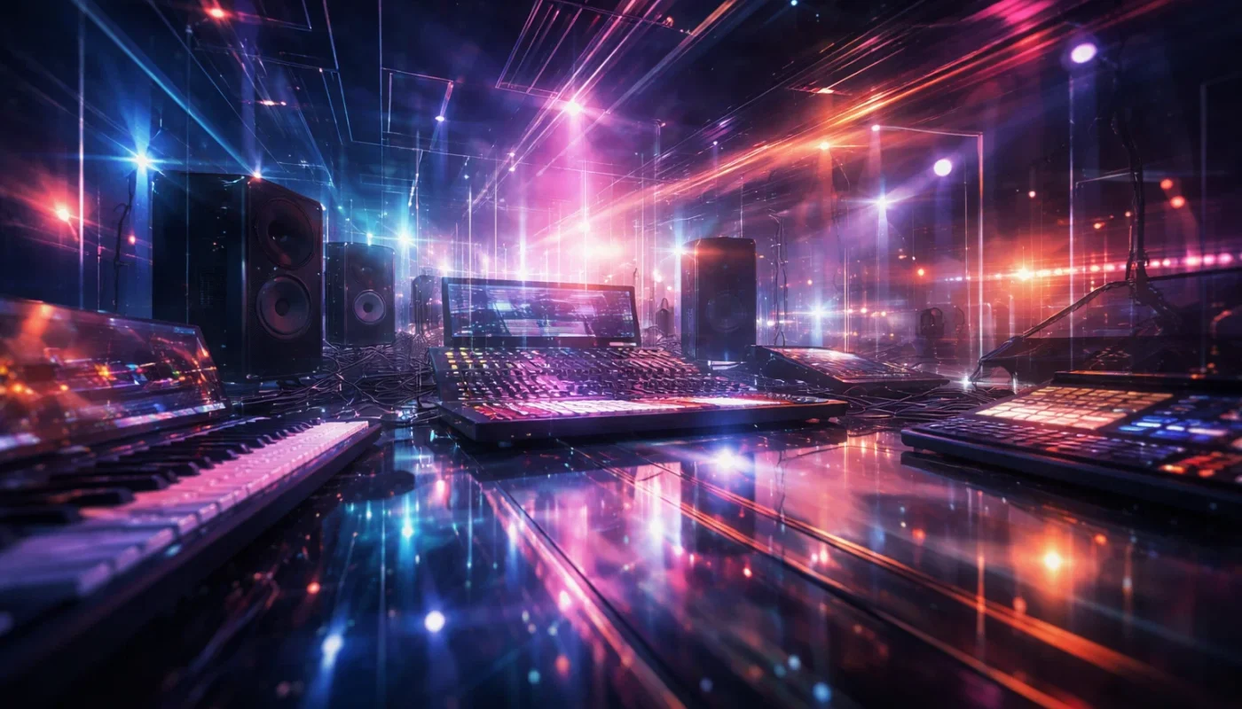 Gourmet chef preparing a colorful salad in a modern kitchen.